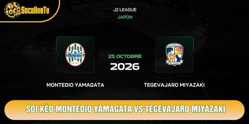 Soi Kèo Montedio Yamagata Vs Tegevajaro Miyazaki, 12h00 Ngày 25/10 – J2 League